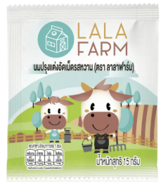 นมปรุงแต่งอัดเม็ดรสหวาน (ตรา ลาลาฟาร์ม)