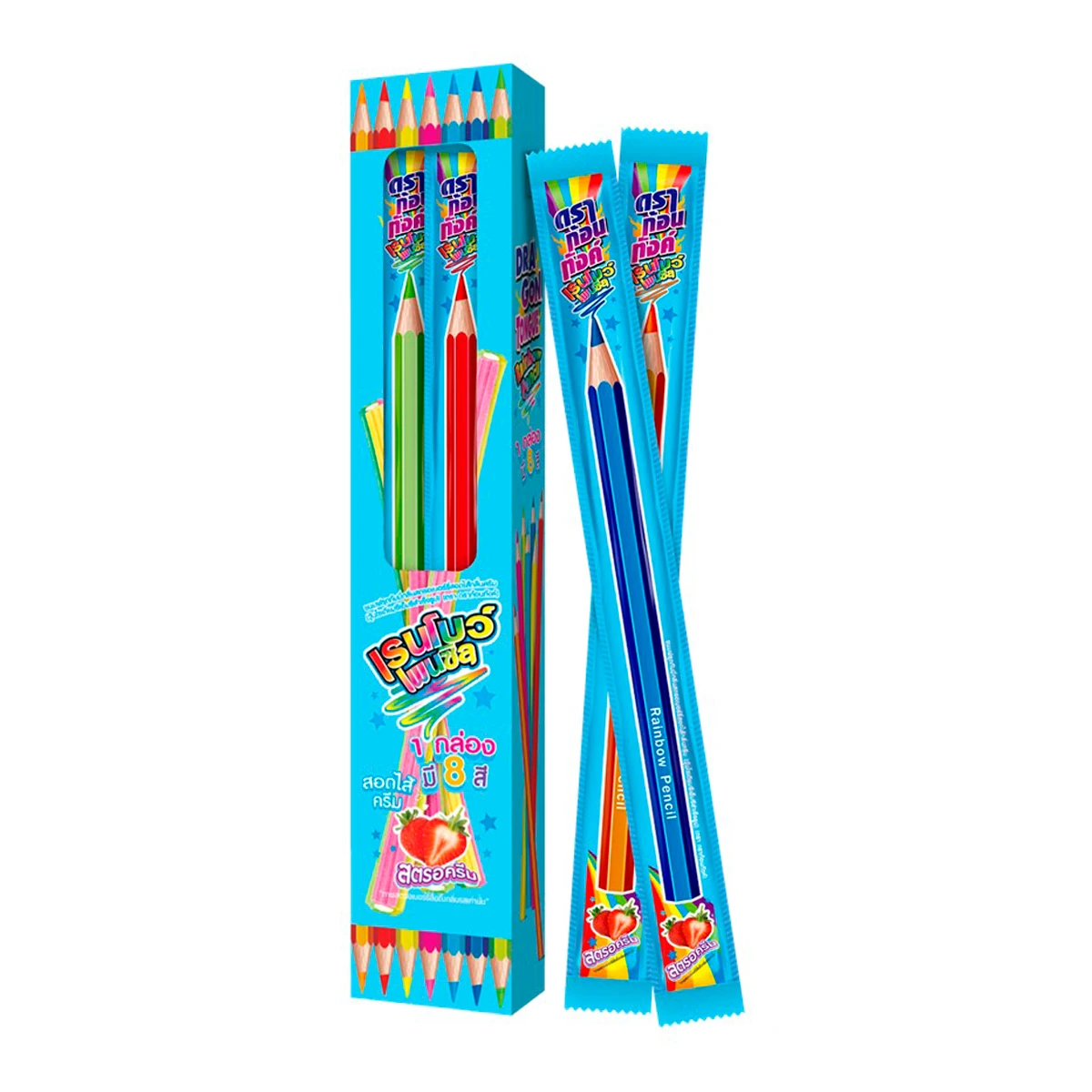 ดราก้อนทังค์ เรนโบว์เพนซิล สตรอครีม